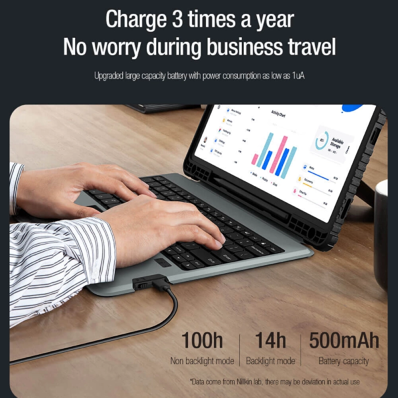 قیمت و خرید کیف کیبورد دار نیلکین مدل Bumper Combo مناسب Galaxy Tab S8 Plus/ S7 Plus/ S7 FE